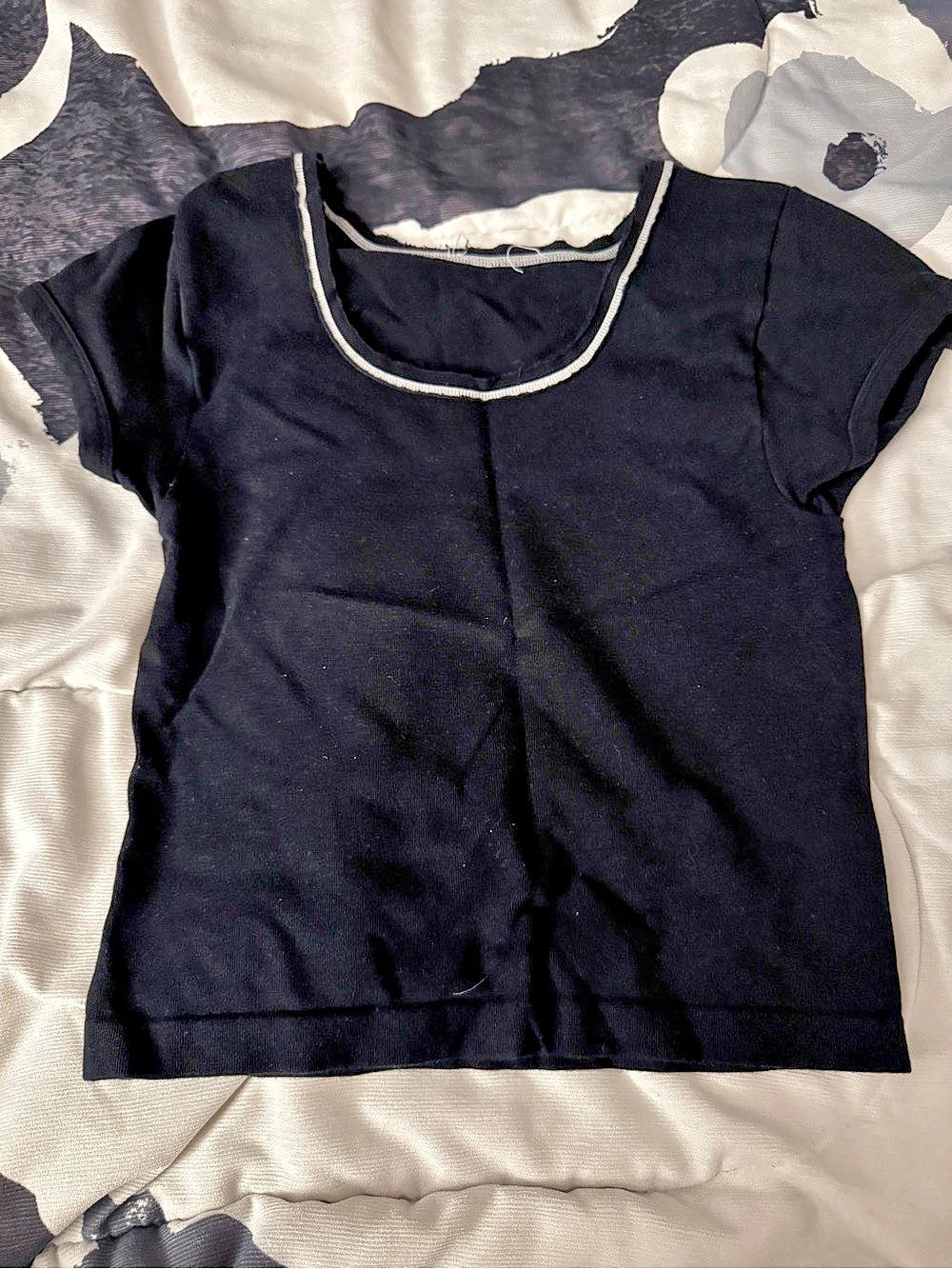 Black Short Sleeve Top